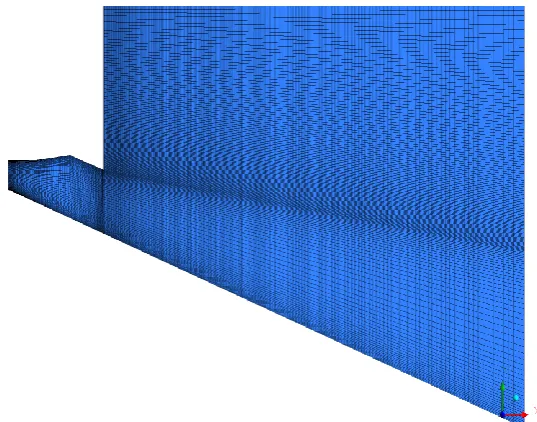 Fig. 3: Quadrilateral Grid for 20-Degree Afterbody 