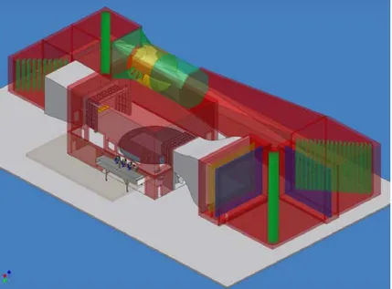 Figure 2. Rendering of the wind tunnel's key components. (8) 