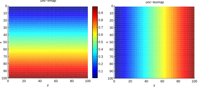 Figure 1.9: The uncertainty associated to the infrared map (left) and to thetexture map (right).