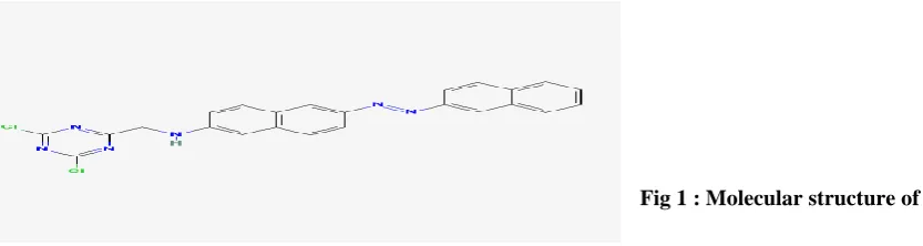 Fig 1 : Molecular structure of dye 