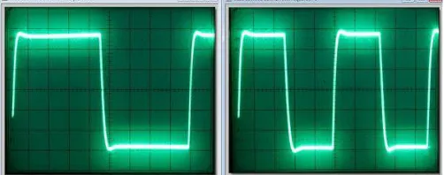 Fig 8: Voice driven analog Switching pattern on CRO  