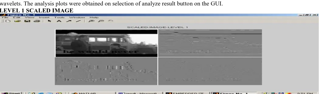 Figure VI.6:  text isolation from video file using Haar wavelet 