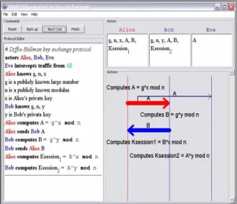 Fig. 1. Screen shot of security protocol ICV. 
