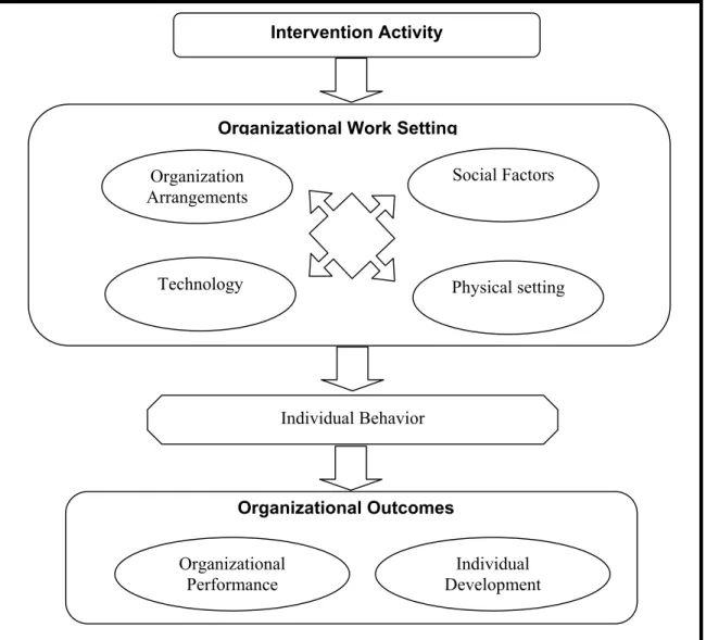 Figure 3.  A Theoretical Model of the Dynamics of Intentional Organizational Change Intervention Activity 