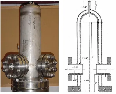 Figure 2.2: High pressure vessel with dimensions 
