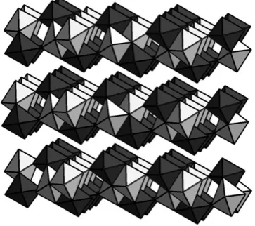 Fig. 1The [TiNbOthat the oxide octahedra are rich in Ti and Nb, respectively.5]� sheets observed in LiTiNbO5