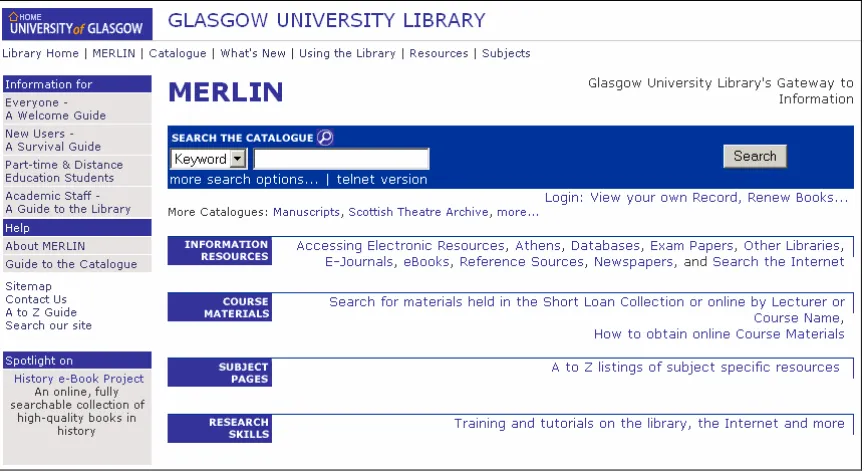 Fig. 2. Merlin <  http: / / merlin.lib.gla.ac.uk/  >  