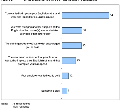 Figure 3:What prompted you to go on the course?  percentages