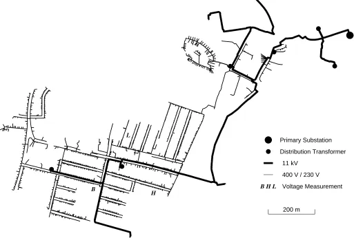 Fig. 1.  Test network in city-centre Leicester, UK. 