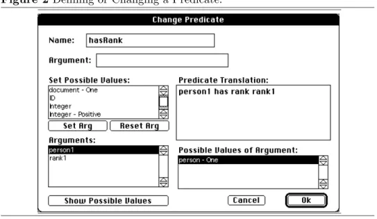 Figure 2 Defining or Changing a Predicate.
