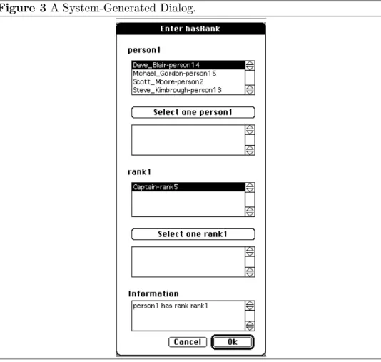 Figure 3 A System-Generated Dialog.