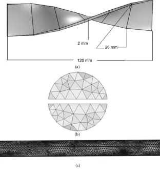 Table 1. Mesh elements comparison of a tubular U-loop pipe with different combination of inserts