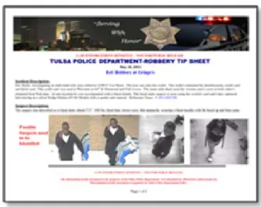 Figure 1.    Example of a Crime Bulletin 