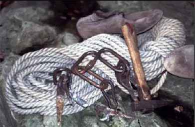 Figure 5: Example of a hawser laid hemp rope from the 1950’s, after Schubert [19]. 