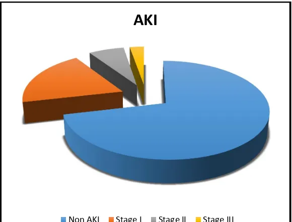 TABLE 3: Distribution of  Non-AKI and various stages  