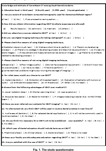 Fig. 1. The study questionnaire 3  