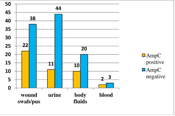 Table 1. Detection of AmpC beta-lactamases from various isolates by different phenotypic methods  