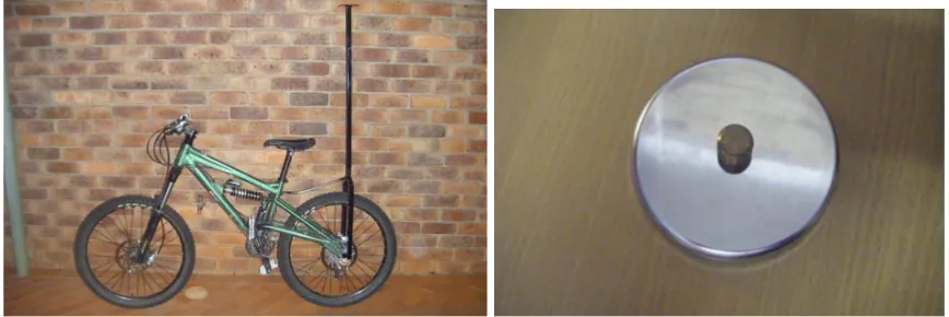 Figure 2: Bike frame and magnet 