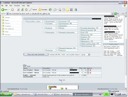 Figure 1: Hierarchical file gallery with the LauLima Learning Environment 