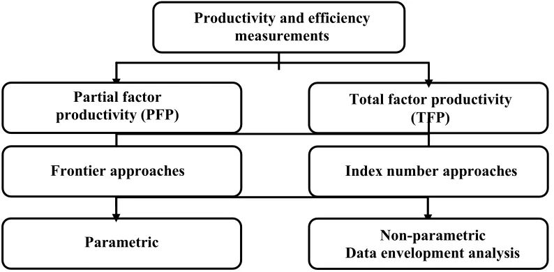 Figure 3: Approaches to measurement of productivity and efficiency 