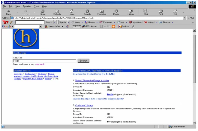 Figure 3. Collection selection page of the HILT Pilot Terminologies Service 
