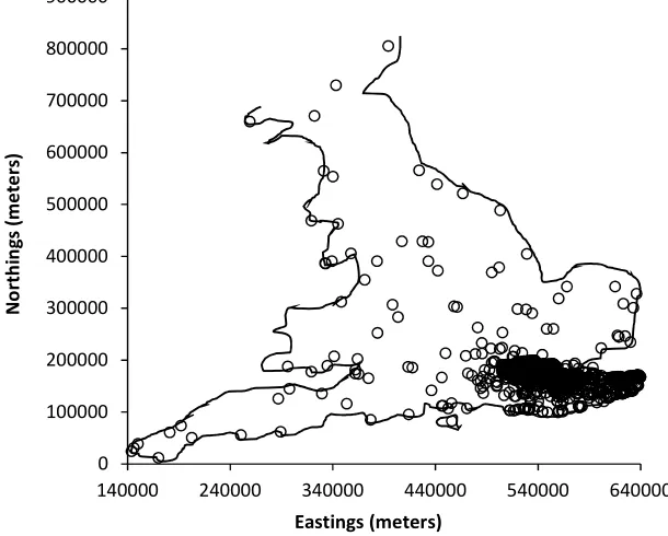 Fig. 1 shows the geographic distribution of attendances at KCH/PRH, where it can be seen that the bulk of attendances come from the typical London commuter belt, with expected large flows from Kent due to high speed rail links to London