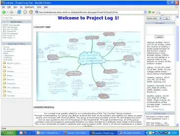Figure 3. A concept map in the LauLima environment 