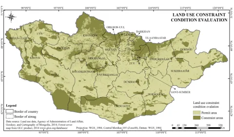 Figure 3. Land use constraint condition evaluation (Boolean map method). 