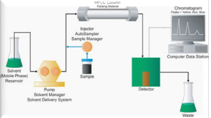 Figure No. 8. Components of High Performance Liquid Chromatography