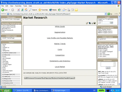 Figure 2 – Team 2’s  index page to structured information