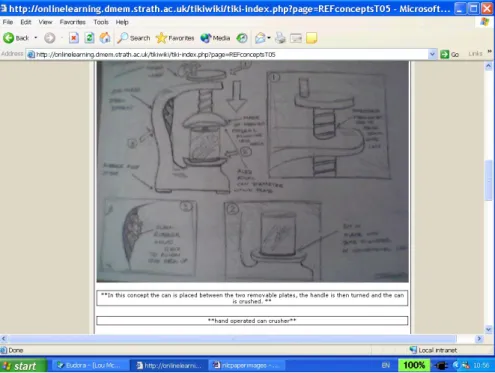 Figure 3: A concept template including box for image description and box for keywords