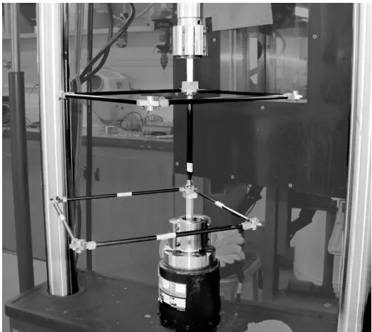 Figure 3.1: Experimental setup for longeron ball end friction test.