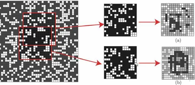 Figure 4. Two different constructions from the same source have resulted from two runs of the system with different expectations: (a) expecting a Frank Lloyd Wright; and (b) expecting an Andrea Palladio