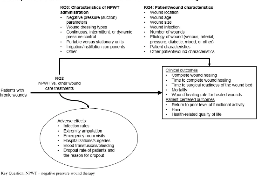 Figure 1. Analytic framework for the treatment of chronic wounds with NPWT in the home setting 