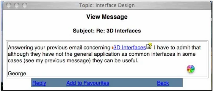 Figure 5: Message with annotated keywords.