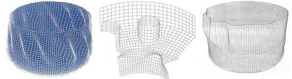 Fig .20  Buckled mode shapes of MV, inner vessel and TB under EQ