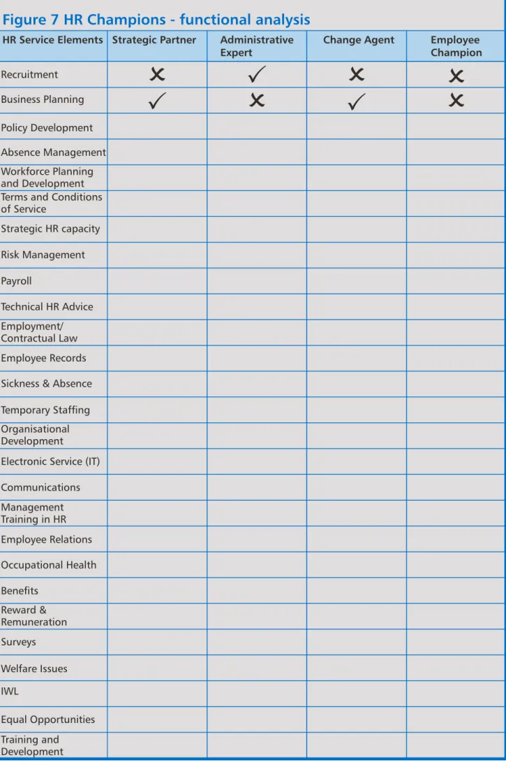 Figure 7 HR Champions - functional analysis