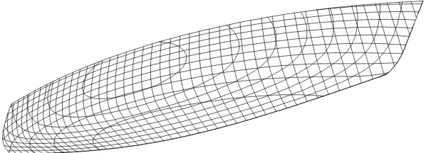 Figure 5.1   A parametric yacht hull form developed by YachtLINES [2]. 