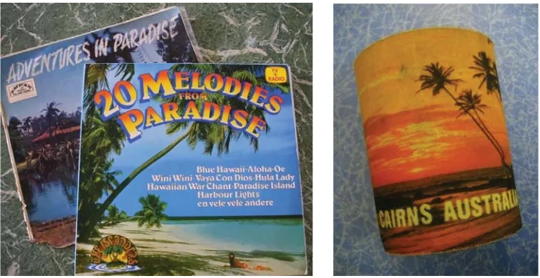 Figure 1.12, left. Record covers making thematic use of Pacific paradise, but of peculiar provenance