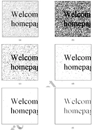 Fig. 2 shows a text image corrupted with 10% additive 
