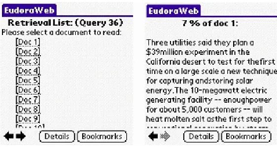 Figure 1. Examples of screen shots.