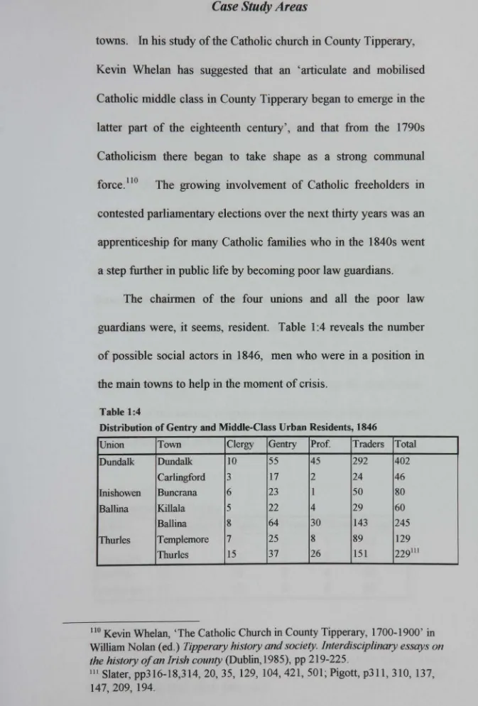 Table 1:4Distribution of Gentry and Middle-Class Urban Residents 1846