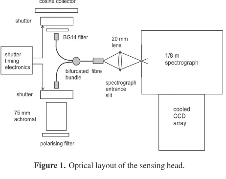 Figure 1. Optical layout of the sensing head.