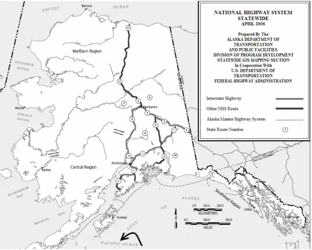 Figure 2.  State of Alaska Highway System 