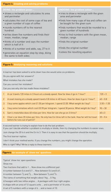 Figure 5:     Analysing reasoning and solutions