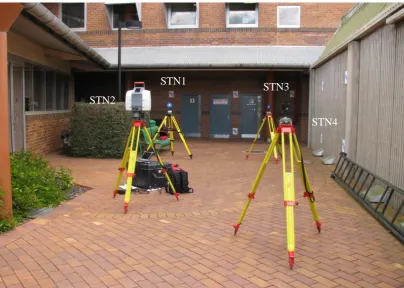Figure 3.2-1: USQ TLS calibration showing station positions 