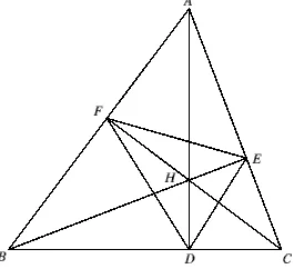 Figure 7: pedal triangle of 