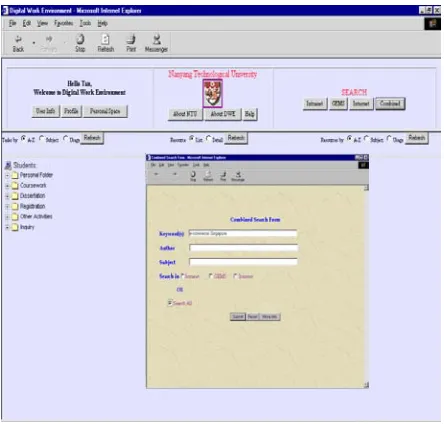 Figure 7: Combined Search Form 