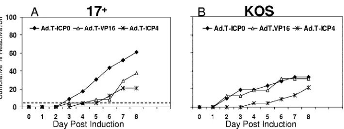FIG. 2. transestablished in ND-PC12 cells with strains 17 expression of ICP0, ICP4, and VP16 from adenovirus vectors reactivates HSV-1 from QIF-PC12 cells