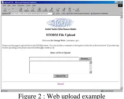 Figure 2 : Web upload example  